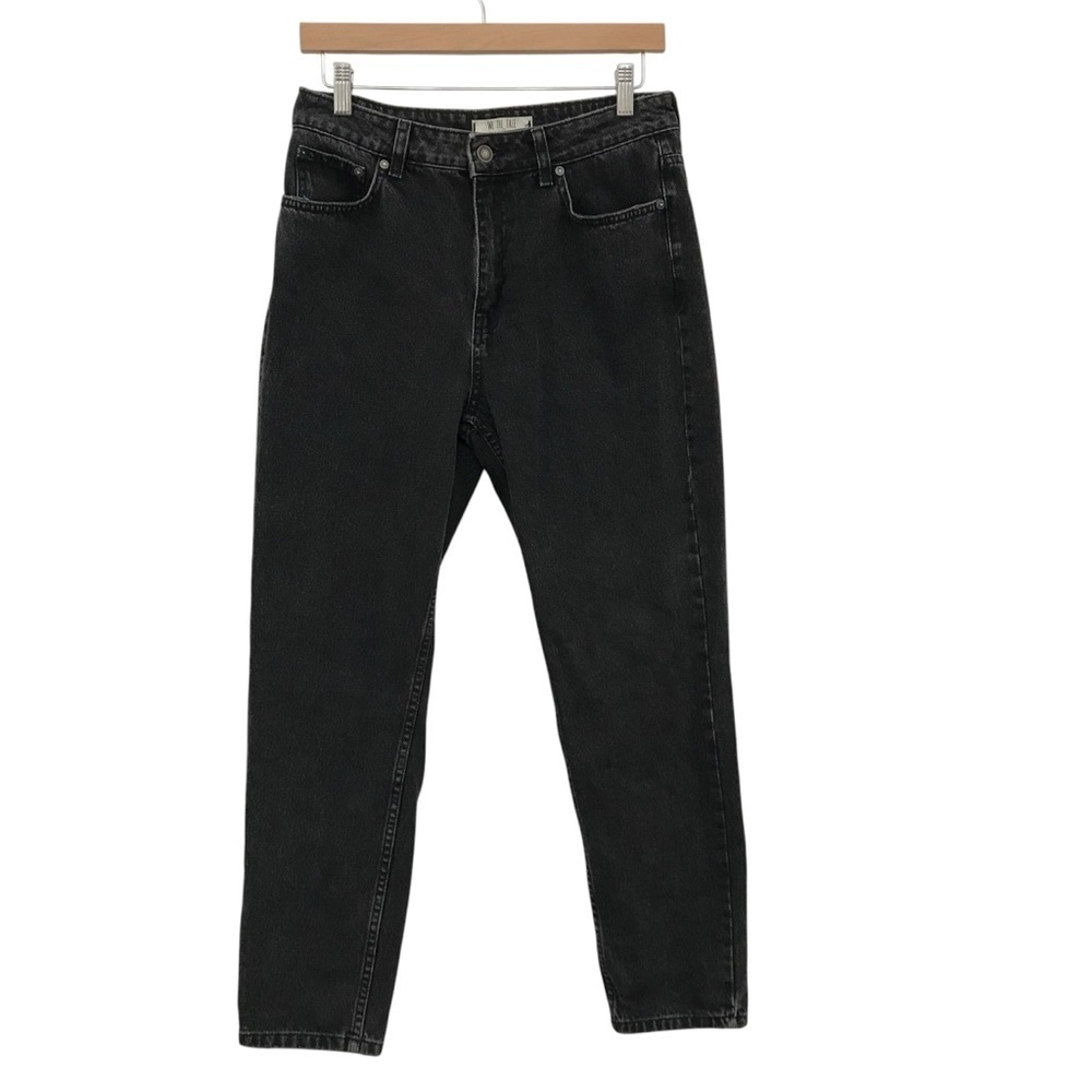 We The Free Black Dark Wash Coin Pocket Denim Straight Leg Jeans Size 28